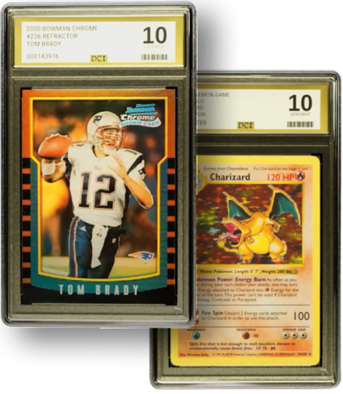 Tom Brady and Charizard cards